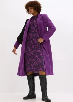 Damen bonprix Jacken & Mäntel|Bekleidung·Hosen|Langer Mantel in Wolloptik