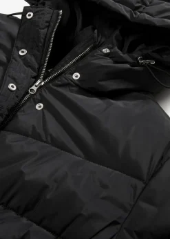 Clearance Langer Stepp-Mantel mit Kapuze Damen Jacken & Mäntel|Bekleidung·Hosen
