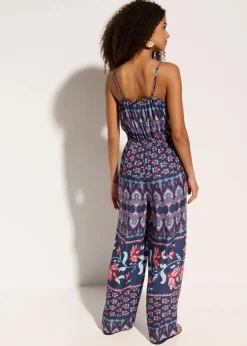 Discount Langer Strandjumpsuit aus fließender Viskose Damen Strandmode|Jumpsuits