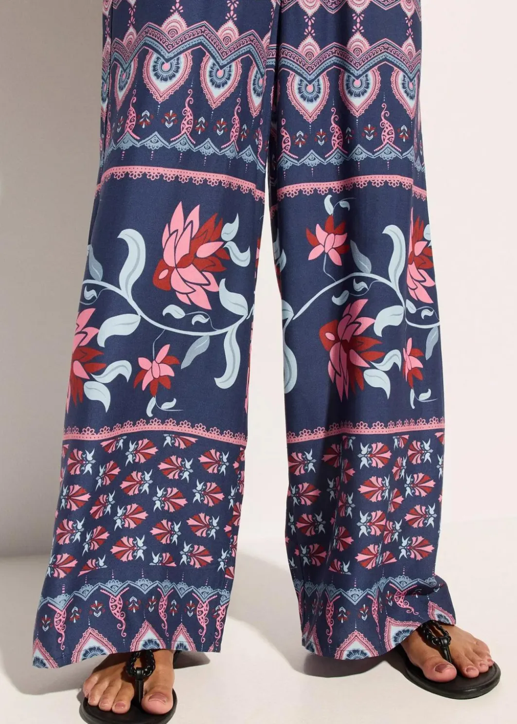 Discount Langer Strandjumpsuit aus fließender Viskose Damen Strandmode|Jumpsuits