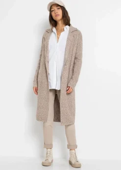 Outlet Langer Strickmantel im Loose Fit Damen Bekleidung·Umstandsmode|Strickmode
