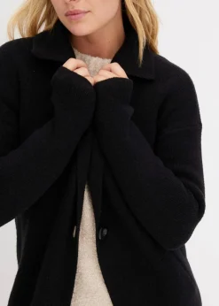Damen bonprix Bekleidung·Jeans|Pullover & Strickjacken|Langer Strickmantel im Loose Fit