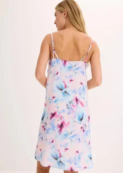 Clearance Langes Nachthemd aus glänzendem Satin Damen Wäsche·Nachtwäsche|Nachhaltigere Materialien