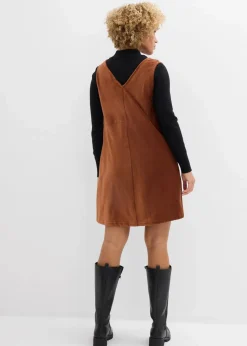 Damen bonprix Kleider|Bekleidung·Pullover & Strickjacken|Latzkleid aus Jerseycord