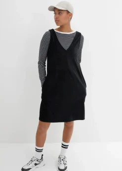 Damen bonprix Bekleidung·Pullover & Strickjacken|Kleider|Latzkleid aus Jerseycord
