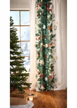 bonprix Vorhänge|Weihnachtsdeko & -Textilien·Gardinen|LED Vorhang mit weihnachtlichem Druck (1er Pack)