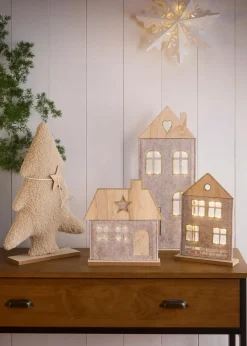 Best LED-Deko-Objekte Häuser (3-tlg. Set) Wohnaccessoires|Weihnachtsdeko & -Textilien·Beleuchtung