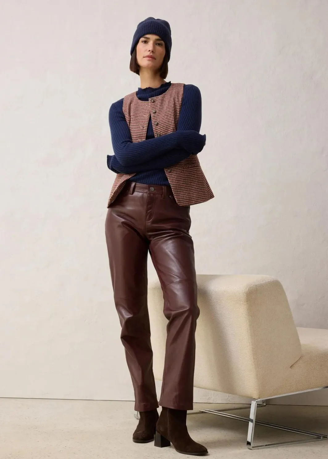 Clearance Lederhose aus Lammnappa Damen Bekleidung·Kleider|Premium