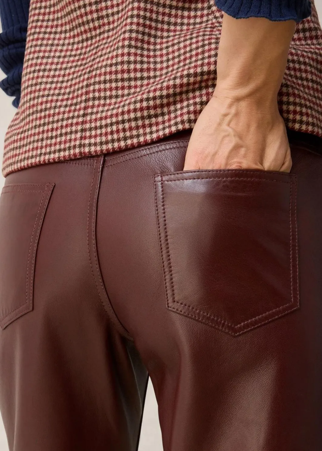 Clearance Lederhose aus Lammnappa Damen Bekleidung·Kleider|Premium