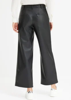 Damen bonprix Bekleidung·Kleider|Hosen|Lederimitat Culotte