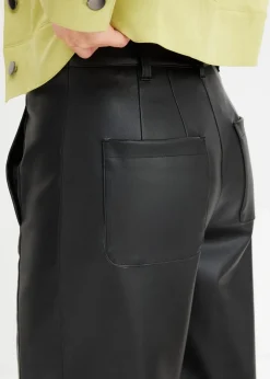 Damen bonprix Bekleidung·Kleider|Hosen|Lederimitat Culotte