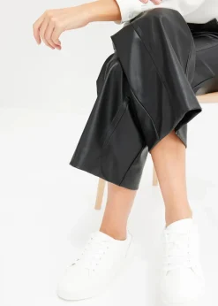Damen bonprix Bekleidung·Kleider|Hosen|Lederimitat Culotte