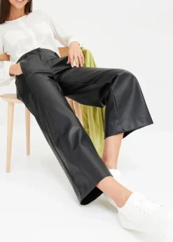 Damen bonprix Bekleidung·Kleider|Hosen|Lederimitat Culotte