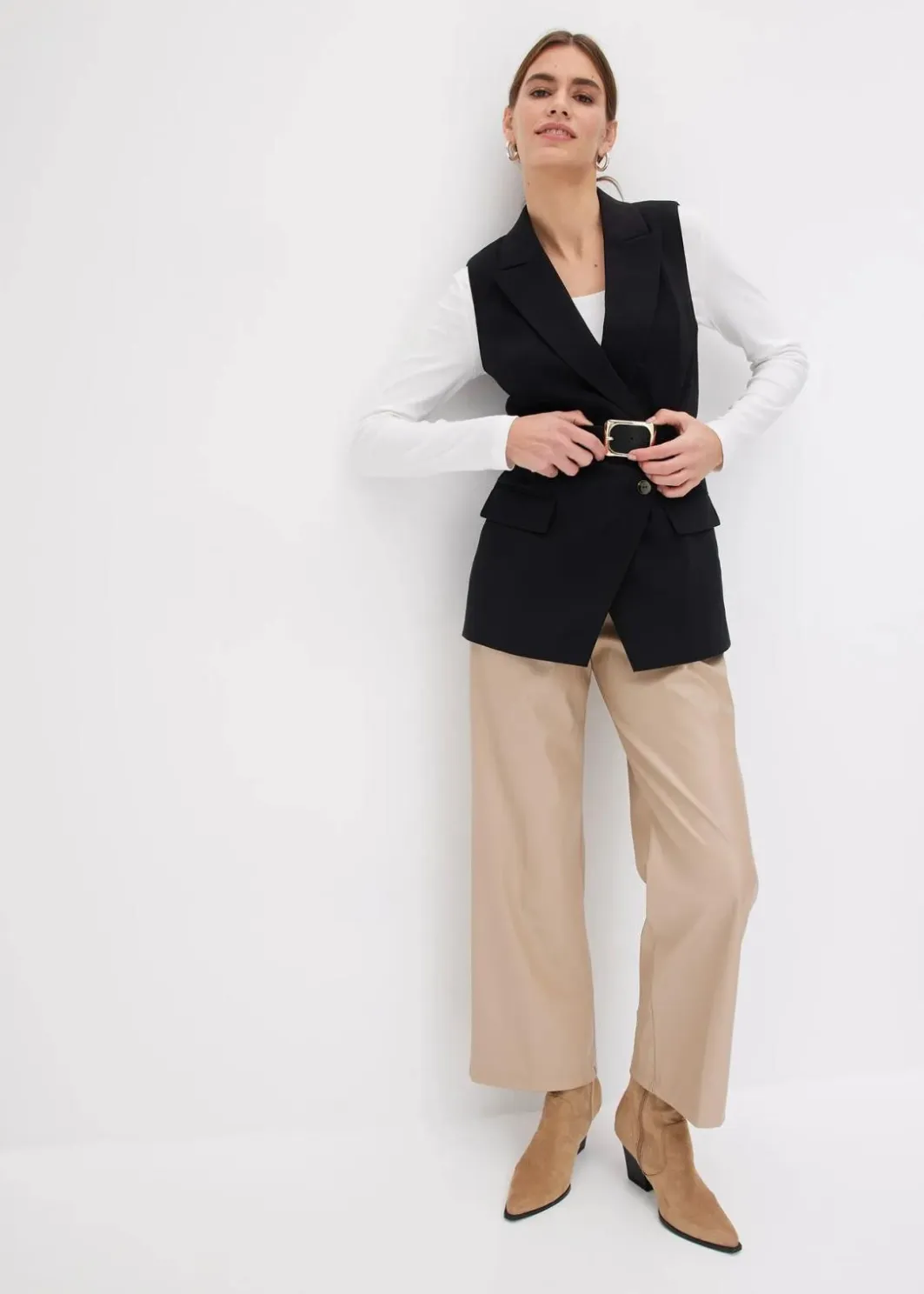Damen bonprix Bekleidung·Kleider|Hosen|Lederimitat-Hose