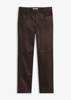 Outlet Lederimitat-Hose im Used-Look Damen Hosen