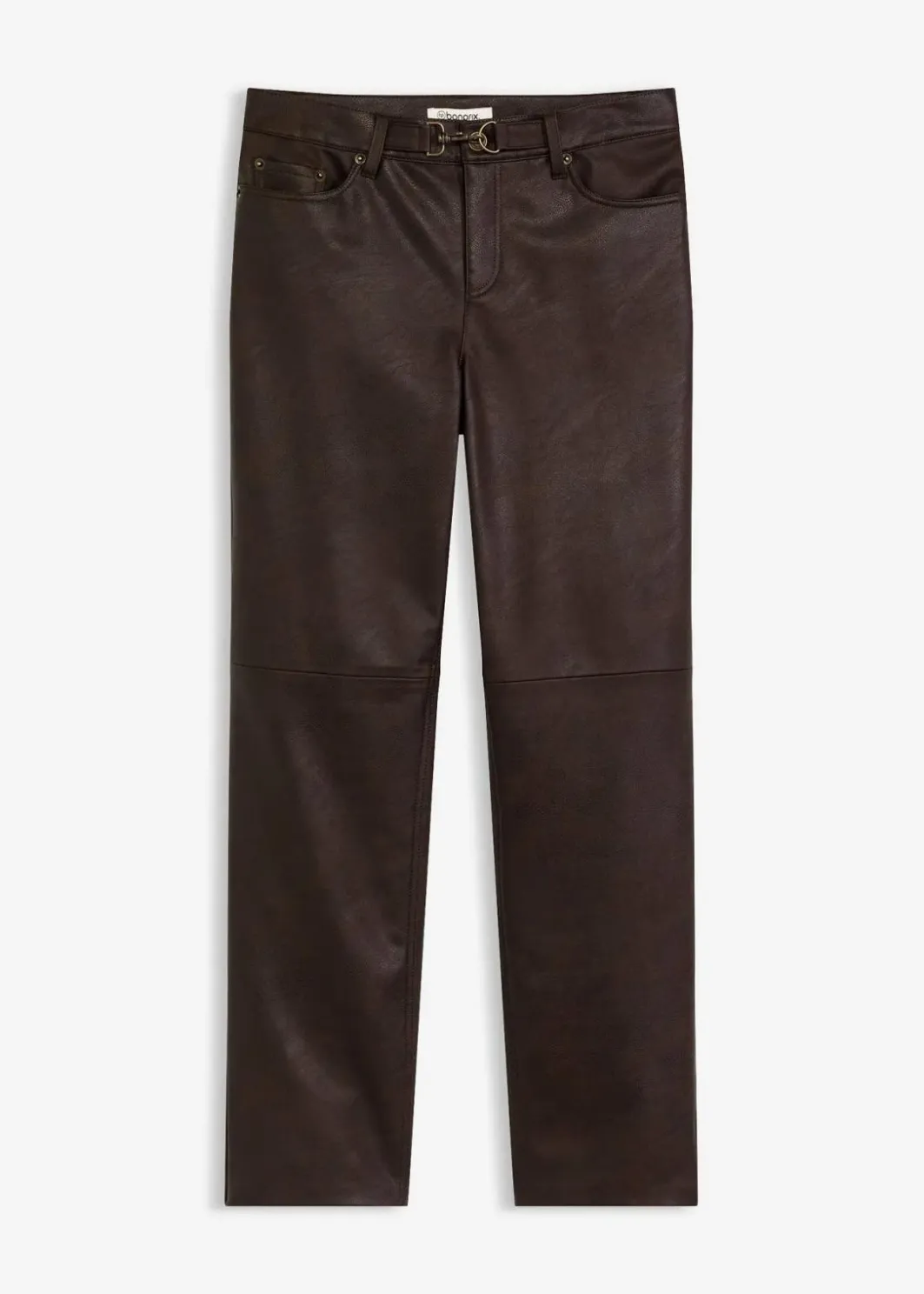 Outlet Lederimitat-Hose im Used-Look Damen Hosen