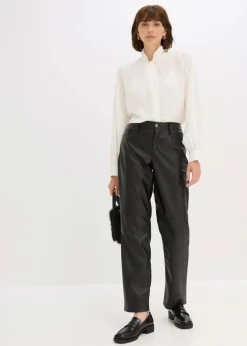 Discount Lederimitat-Hose mit Bequembund Damen Hosen|Bekleidung·Kleider