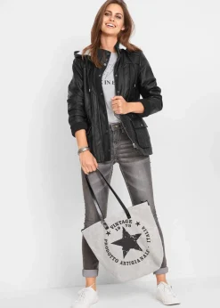 Hot Lederimitat-Jacke Damen Bekleidung·Hosen|Jacken & Mäntel
