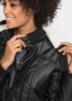 Hot Lederimitat-Jacke Damen Bekleidung·Hosen|Jacken & Mäntel