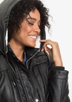 Hot Lederimitat-Jacke Damen Bekleidung·Hosen|Jacken & Mäntel