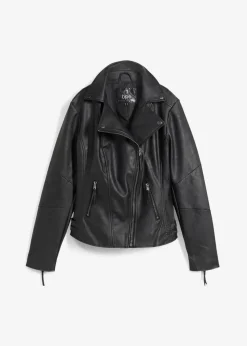 Damen bonprix Bekleidung·Hosen|Jacken & Mäntel|Lederimitat-Jacke aus reiner Viskose