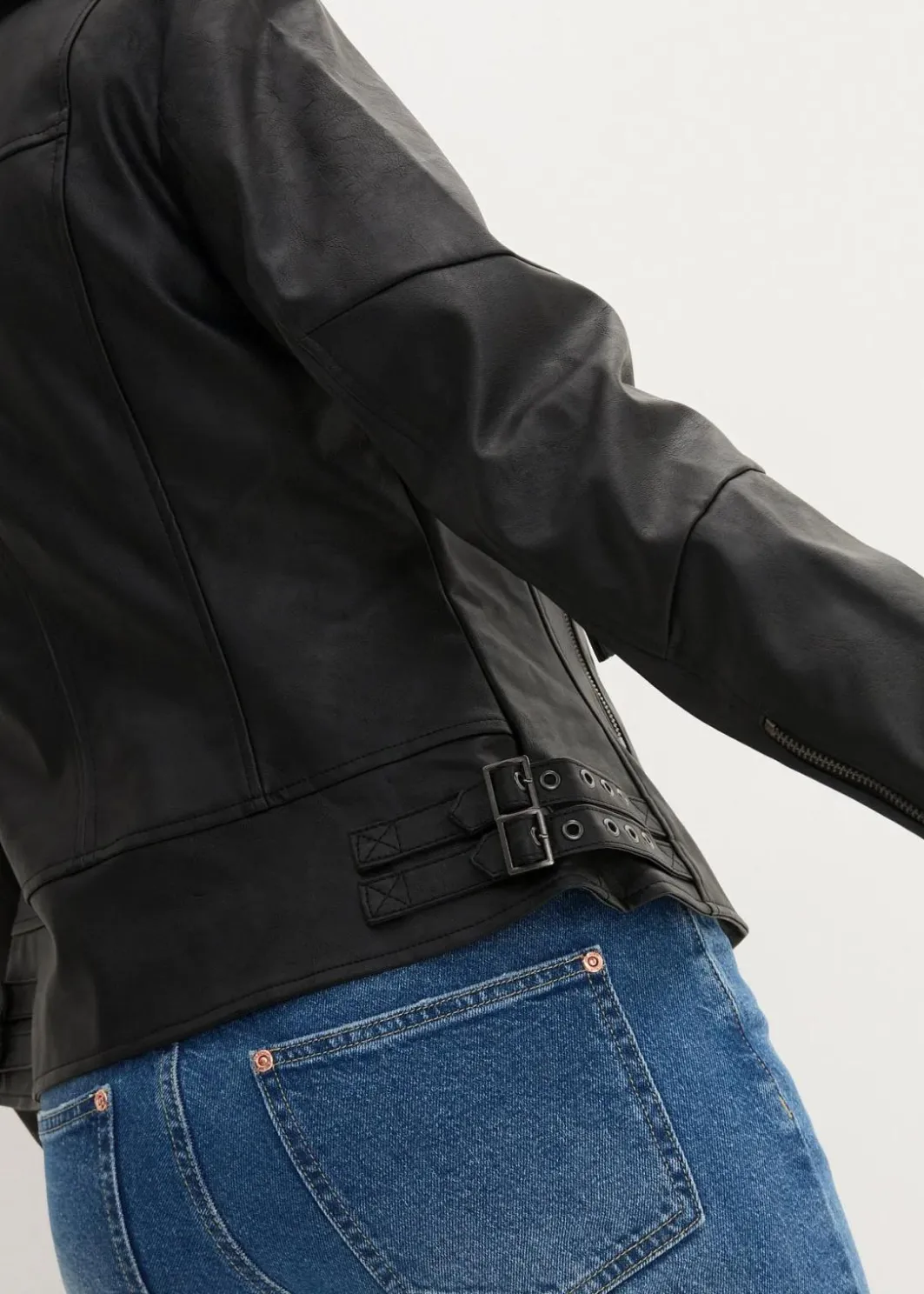 Damen bonprix Bekleidung·Hosen|Jacken & Mäntel|Lederimitat-Jacke aus reiner Viskose
