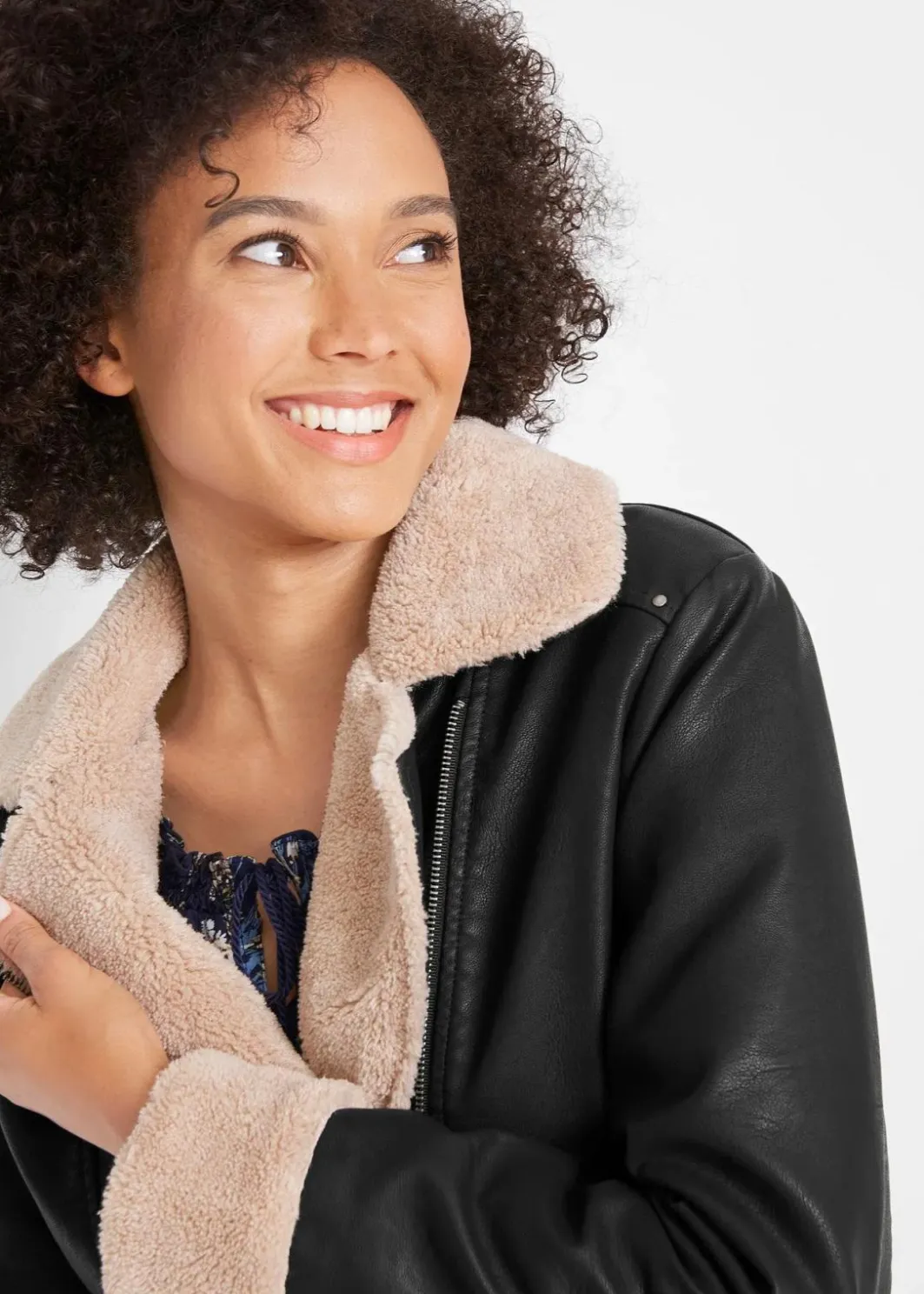 Discount Lederimitat-Jacke, gefüttert Damen Jacken & Mäntel|Bekleidung·Hosen