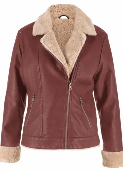 New Lederimitat-Jacke, gefüttert Damen Bekleidung·Hosen|Jacken & Mäntel