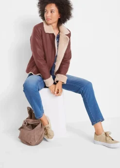 New Lederimitat-Jacke, gefüttert Damen Bekleidung·Hosen|Jacken & Mäntel