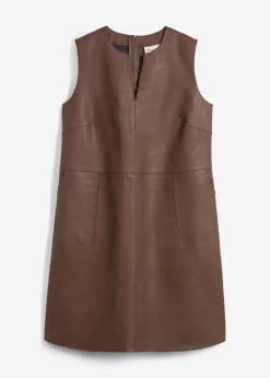 Damen bonprix Kleider|Lederimitat-Kleid