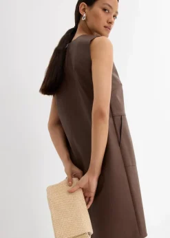 Damen bonprix Kleider|Lederimitat-Kleid