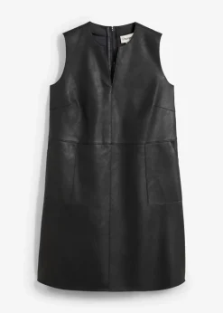 Outlet Lederimitat-Kleid Damen Kleider