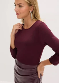Best Lederimitat-Kleid mit Jersey-Oberteil Damen Bekleidung·Pullover & Strickjacken|Kleider