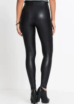 Outlet Lederimitat-Leggings mit Beschichtung Damen Kurzgrößen|Bekleidung·Kleider
