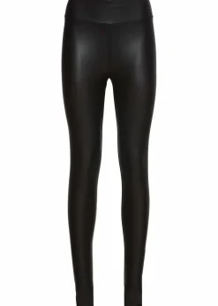 Lederimitat-Leggings mit Beschichtung Damen Hosen|Kurzgrößen