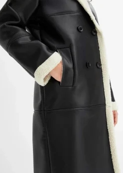 Discount Lederimitat-Mantel Damen Bekleidung·Hosen|Jacken & Mäntel