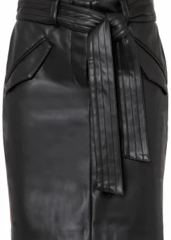 New Lederimitat-Rock Damen Röcke