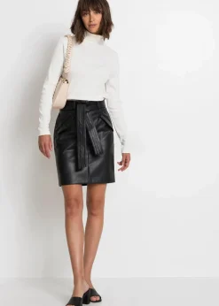 New Lederimitat-Rock Damen Röcke