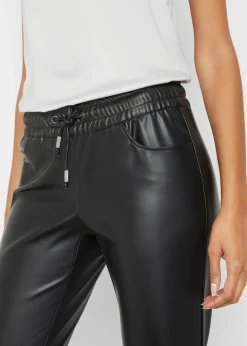 Damen bonprix Hosen|Bekleidung·Kleider|Lederimitat-Schlupfhose