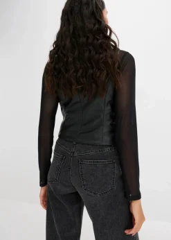 Online Lederimitat-Weste Damen Bekleidung·Hosen|Jacken & Mäntel