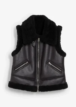 Discount Lederimitat-Weste Damen Nachhaltigere Materialien|Jacken & Mäntel