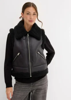 Discount Lederimitat-Weste Damen Nachhaltigere Materialien|Jacken & Mäntel
