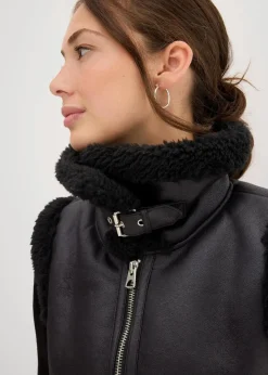 Discount Lederimitat-Weste Damen Nachhaltigere Materialien|Jacken & Mäntel