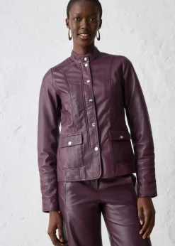 Damen bonprix Bekleidung·Hosen|Jacken & Mäntel|Lederjacke aus Lammnappa