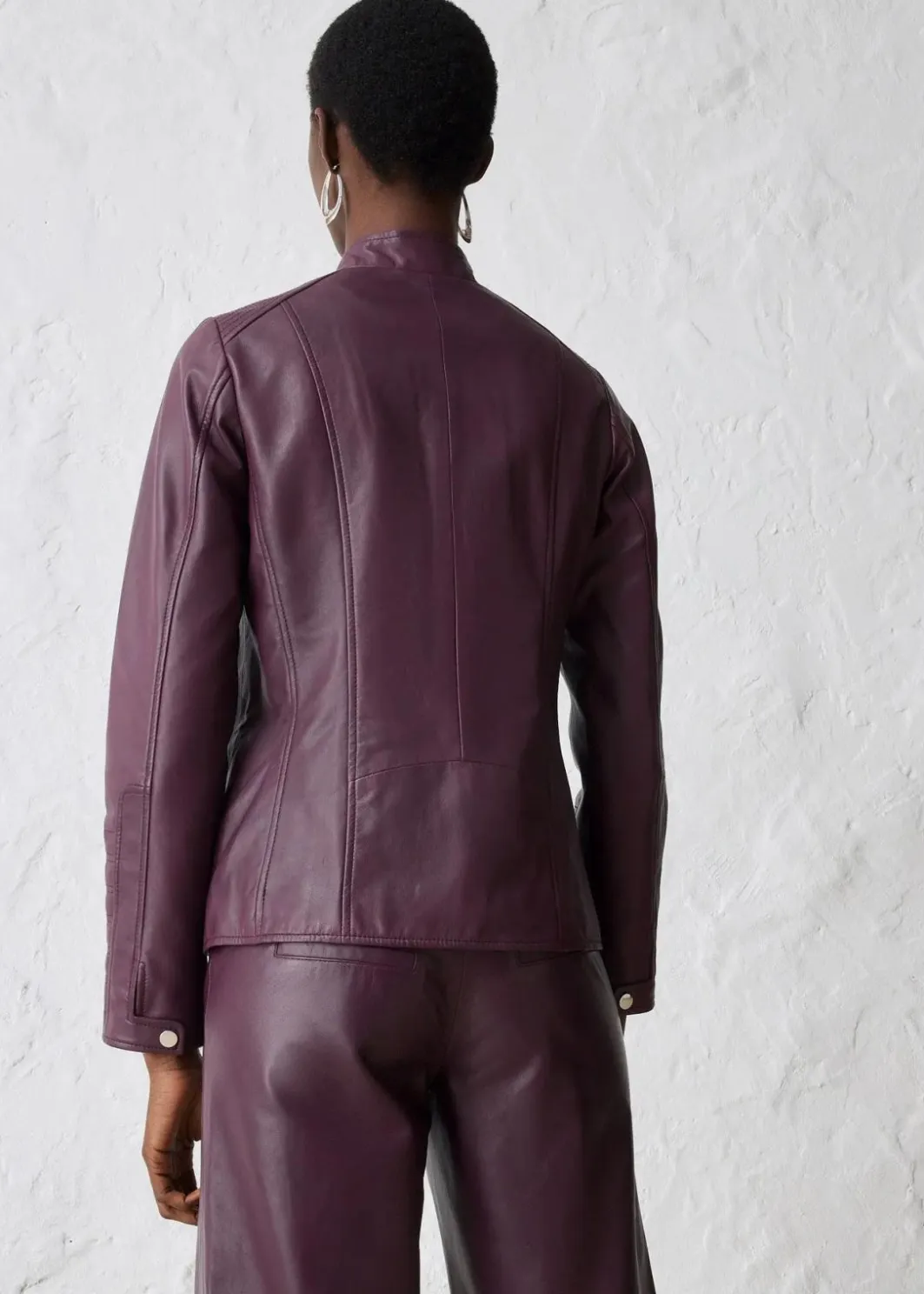 Damen bonprix Bekleidung·Hosen|Jacken & Mäntel|Lederjacke aus Lammnappa