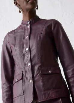 Damen bonprix Bekleidung·Hosen|Jacken & Mäntel|Lederjacke aus Lammnappa