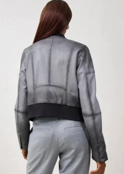 Damen bonprix Bekleidung·Hosen|Jacken & Mäntel|Lederjacke aus Lammnappa