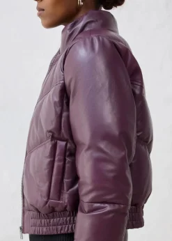 New Leder-Steppjacke aus Lammnappa Damen Jacken & Mäntel|Premium