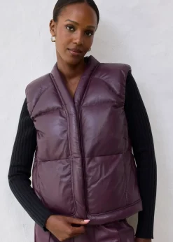 Hot Leder-Steppweste aus Lammnappa Damen Bekleidung·Hosen|Jacken & Mäntel
