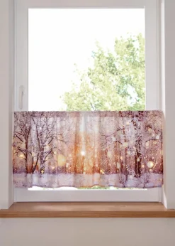 Sale LED-Scheibengardine mit Winter Motiv Scheibengardinen|Weihnachtsdeko & -Textilien·Gardinen